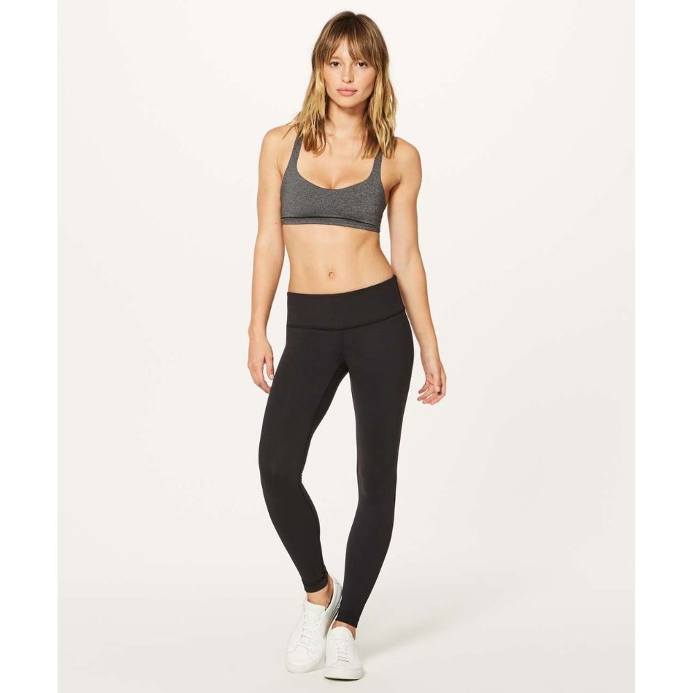 Lululemon Mid High Rise Black Leggings excellent condition sz 6 or 8